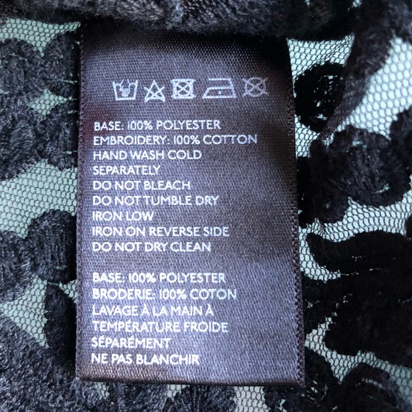 Silence+Noise Embroidery Black Tank-top Mesh Small - Picture 7 of 8